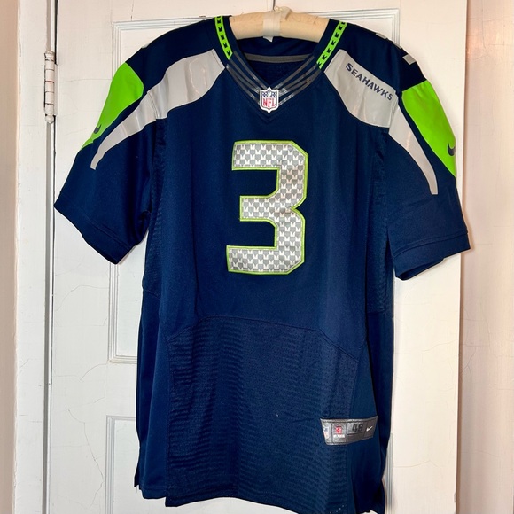 Nike Russel Wilson Seattle Seahawks Jersey Large (48) Blue Green - Picture 4 of 7